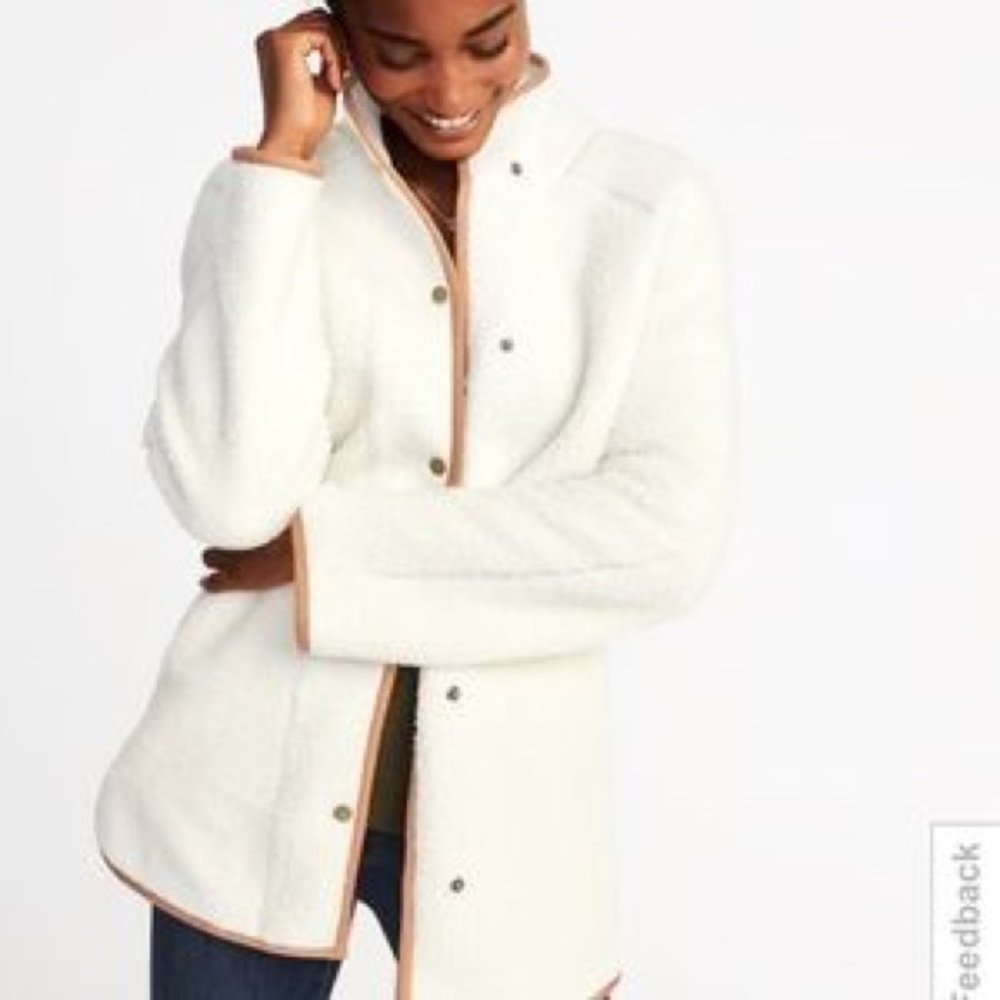 Old navy mock neck sherpa coat / jacket!!!